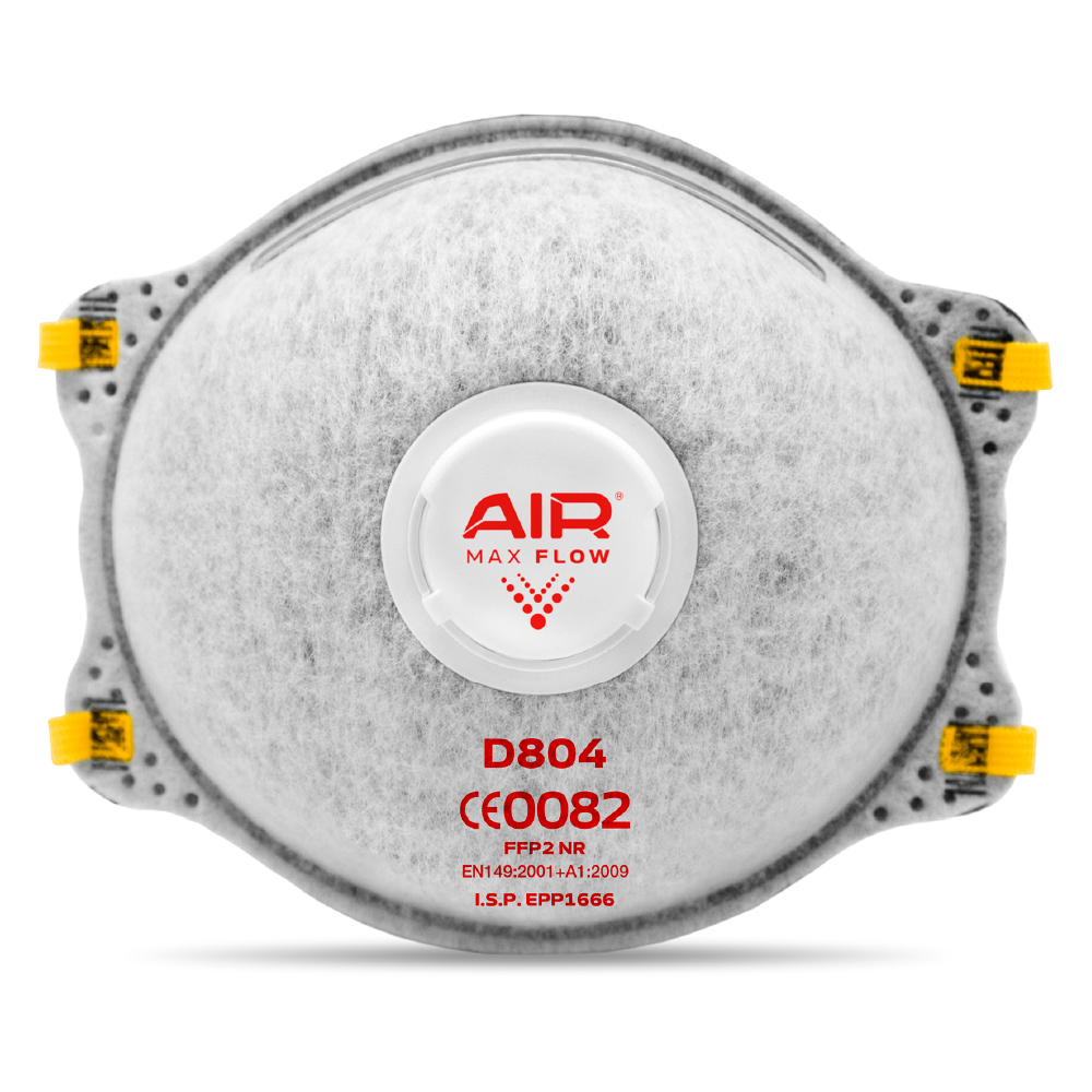 [1020] RESPIRADOR DESCARTABLE AIR D804 FFP2 NR, CON VÁLVULA, ALIVIO GASES ÁCIDOS (GEN III)