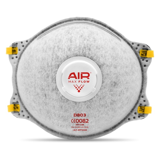[1079] RESPIRADOR DESCARTABLE AIR D803 FFP2 NR, CON VÁLVULA, ALIVIO VAPORES ORGÁNICOS (GEN III)